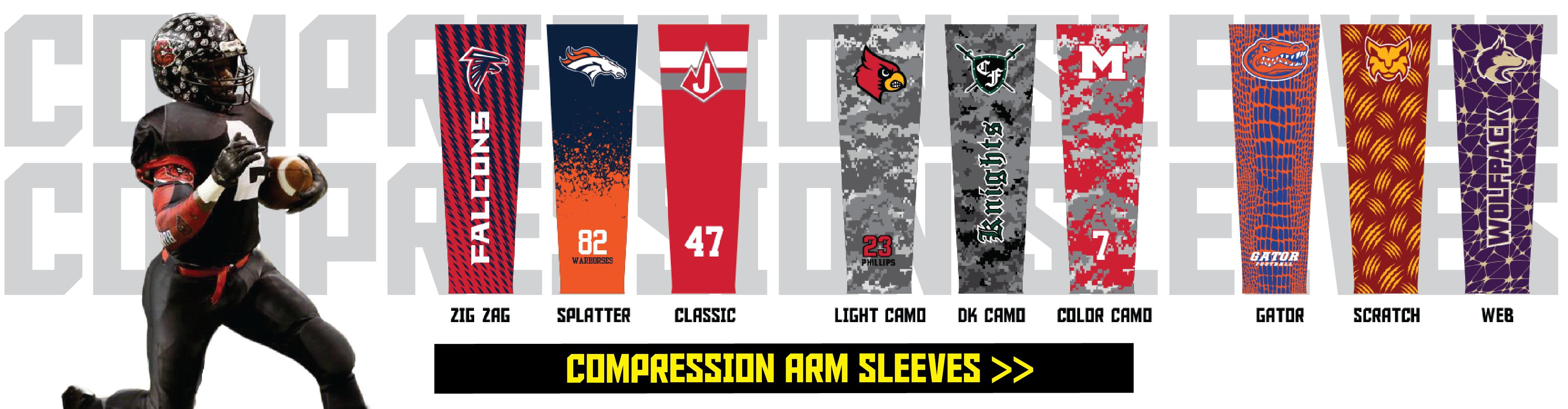 Custom Compression Sleeves Sublimated